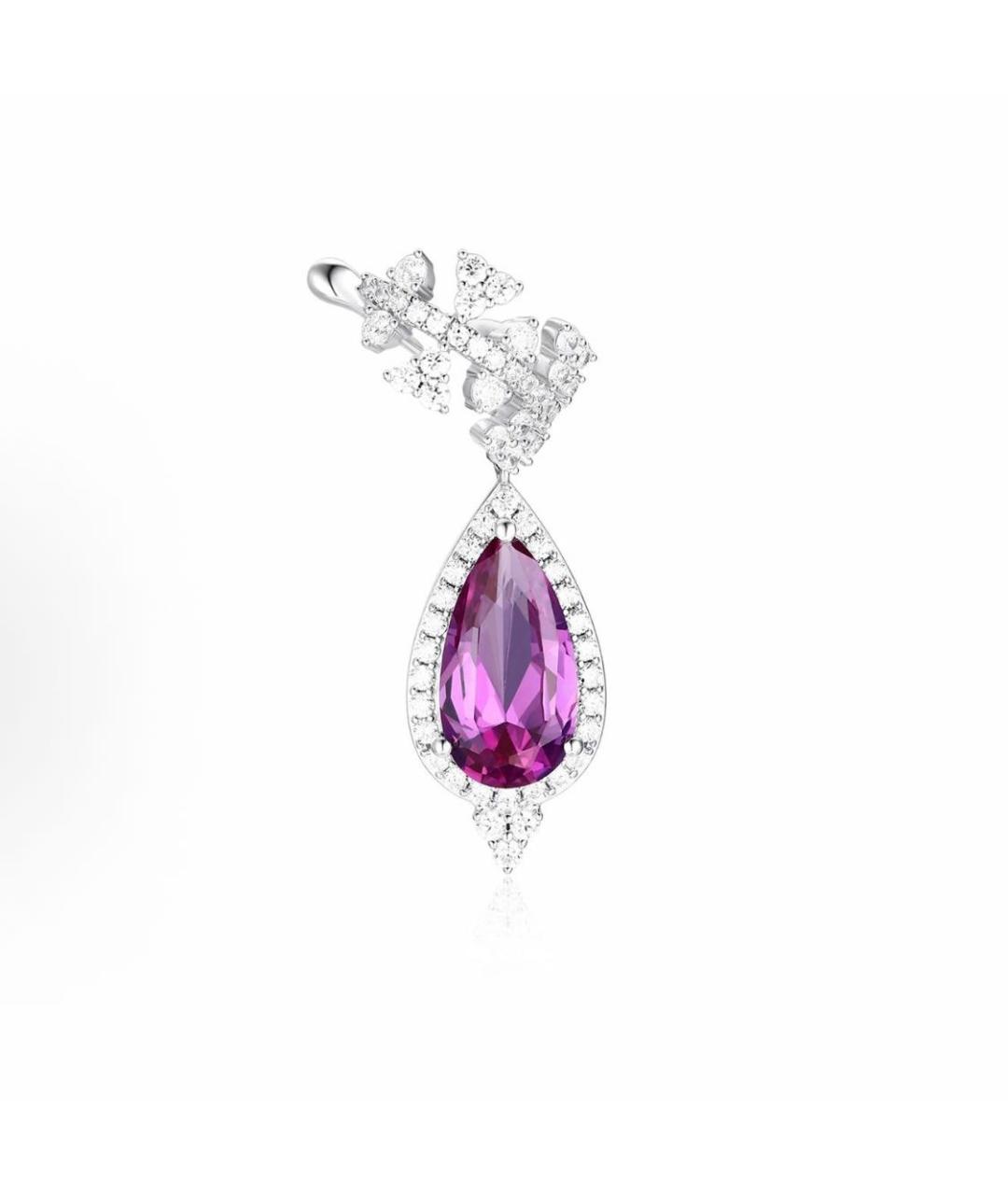 APM Monaco Фиолетовые серебряные клипсы, фото 9