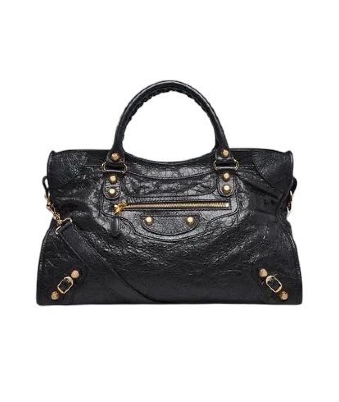 BALENCIAGA Черная кожаная сумка с короткими ручками, фото 8