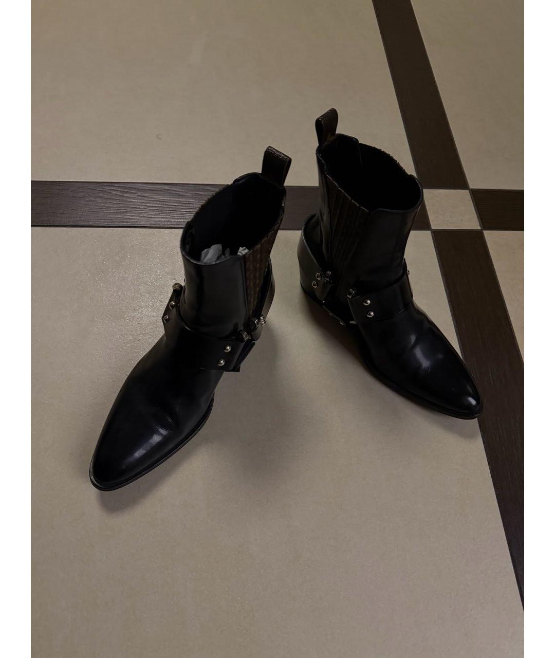 LOUIS VUITTON Черные полусапоги из лакированной кожи, фото 7