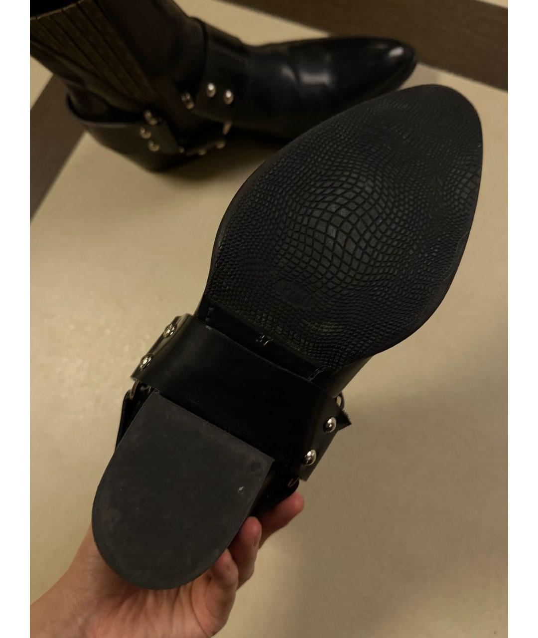 LOUIS VUITTON Черные полусапоги из лакированной кожи, фото 4