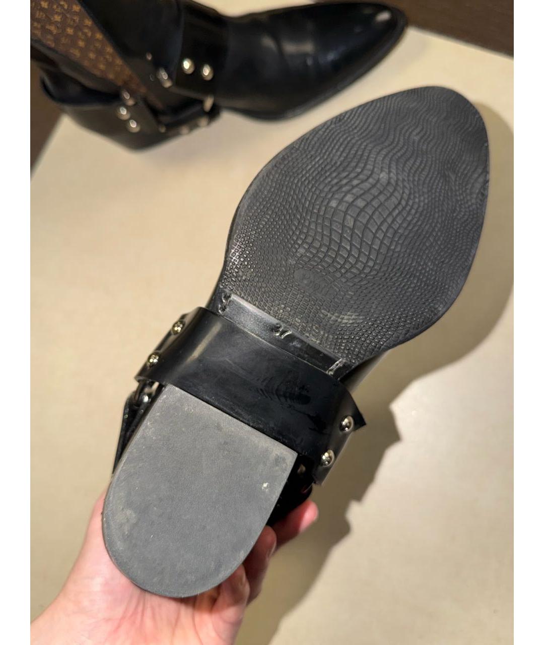LOUIS VUITTON Черные полусапоги из лакированной кожи, фото 5