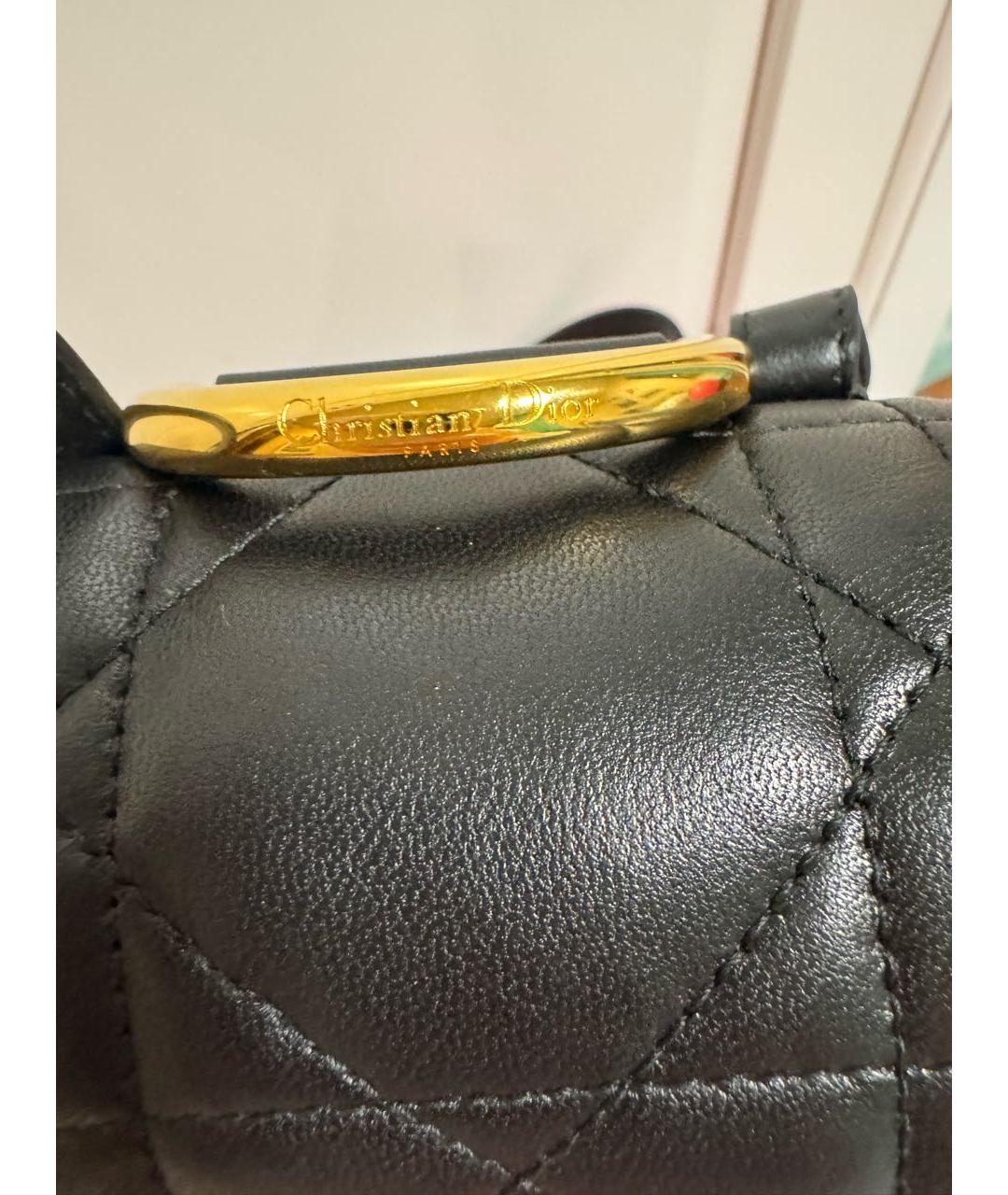 CHRISTIAN DIOR Черный кожаный рюкзак, фото 8