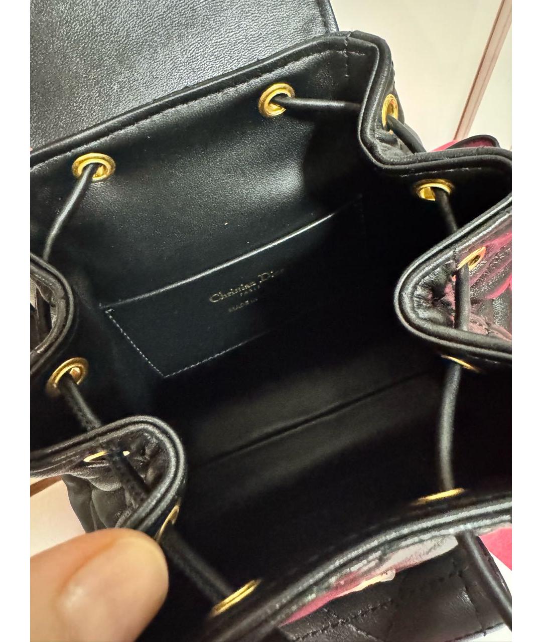 CHRISTIAN DIOR Черный кожаный рюкзак, фото 7