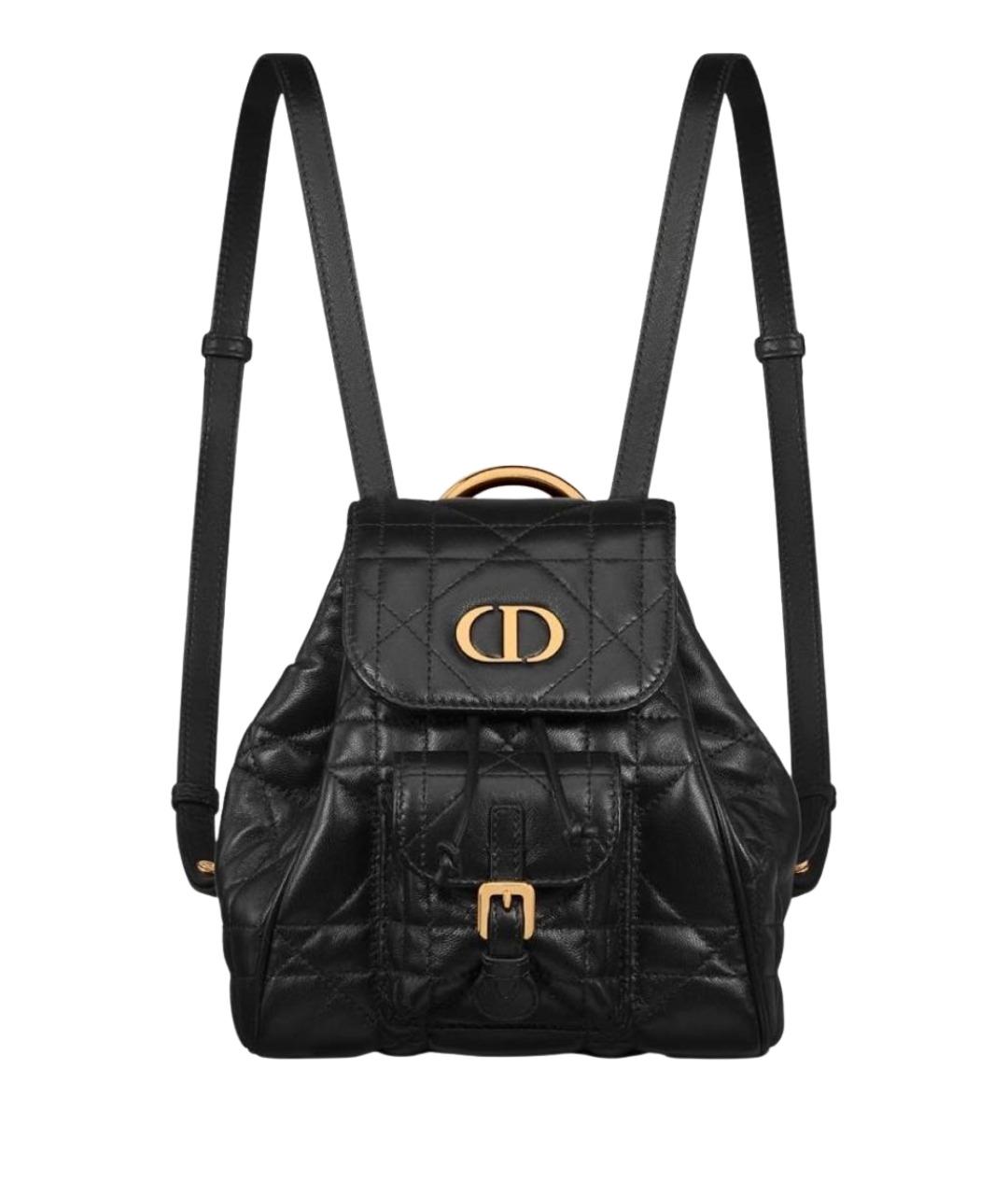 CHRISTIAN DIOR Черный кожаный рюкзак, фото 1