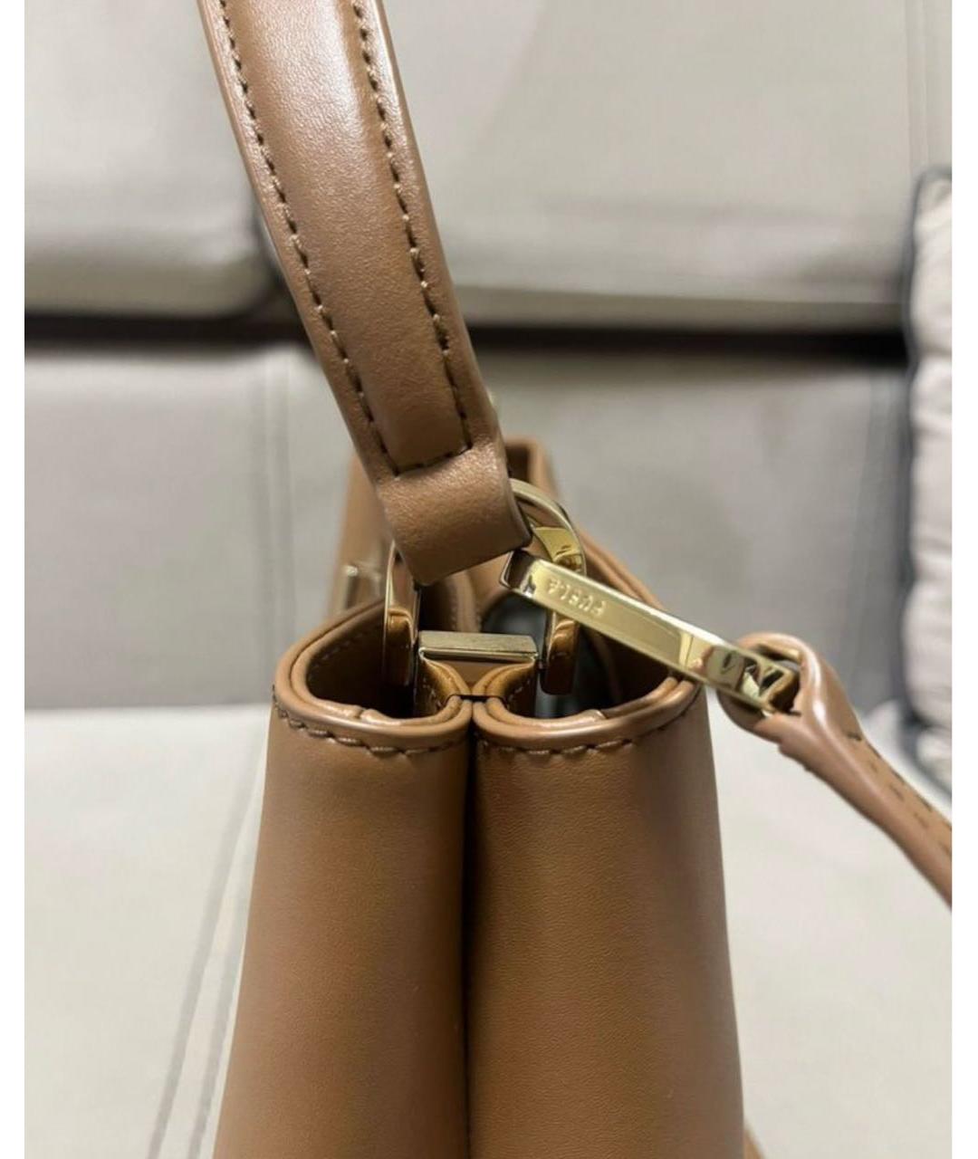 FURLA Коричневая кожаная сумка через плечо, фото 6