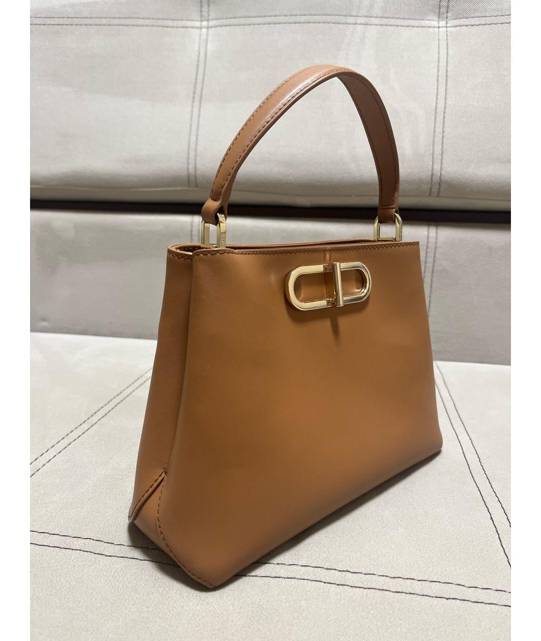 FURLA Коричневая кожаная сумка через плечо, фото 9