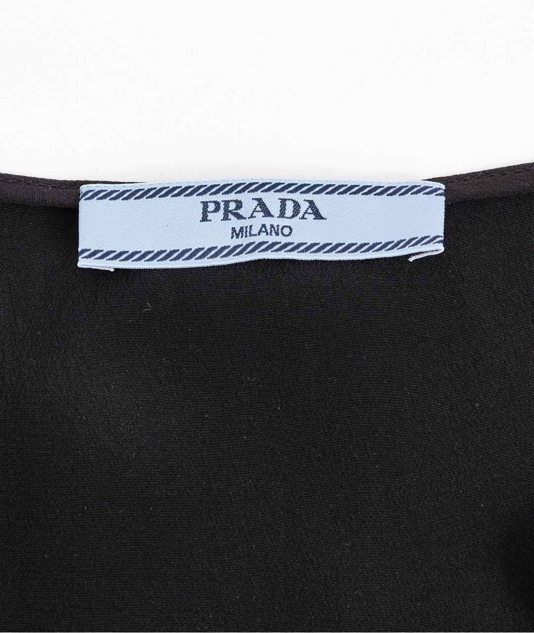 PRADA Черное шелковое вечернее платье, фото 7