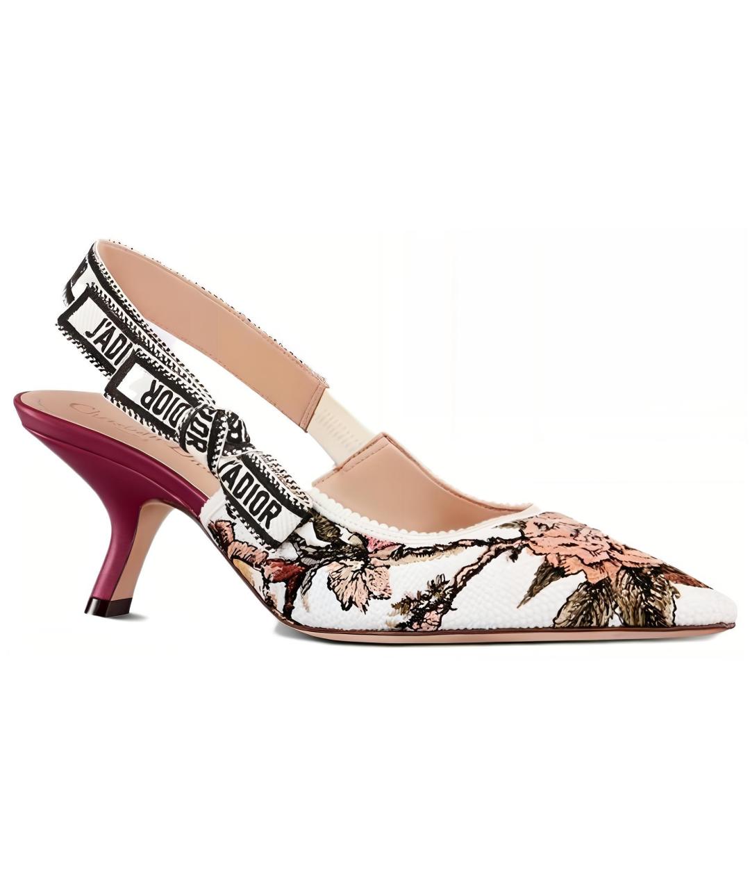 CHRISTIAN DIOR Мульти текстильные туфли, фото 3