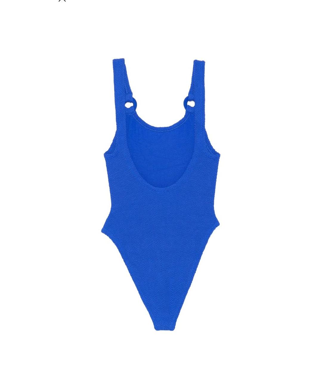 HUNZA G Синий полиамидовый купальник, фото 3