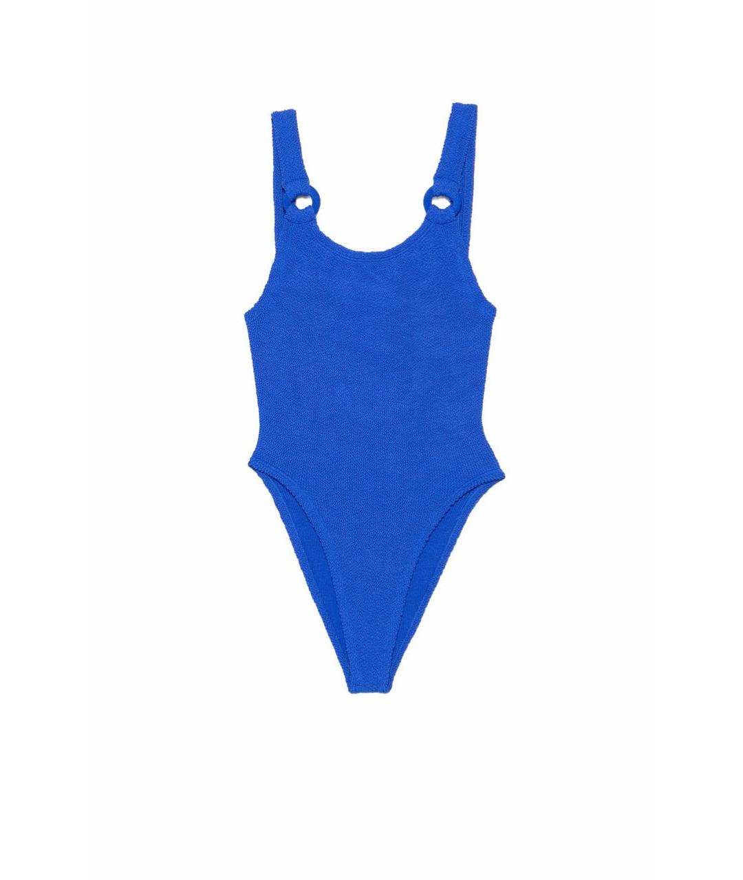 HUNZA G Синий полиамидовый купальник, фото 4