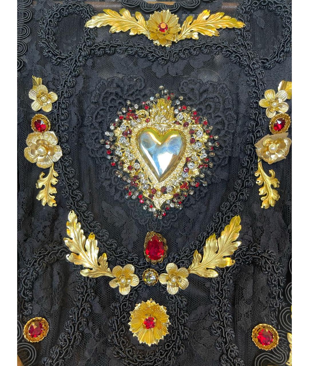 DOLCE&GABBANA Черное кружевное вечернее платье, фото 3