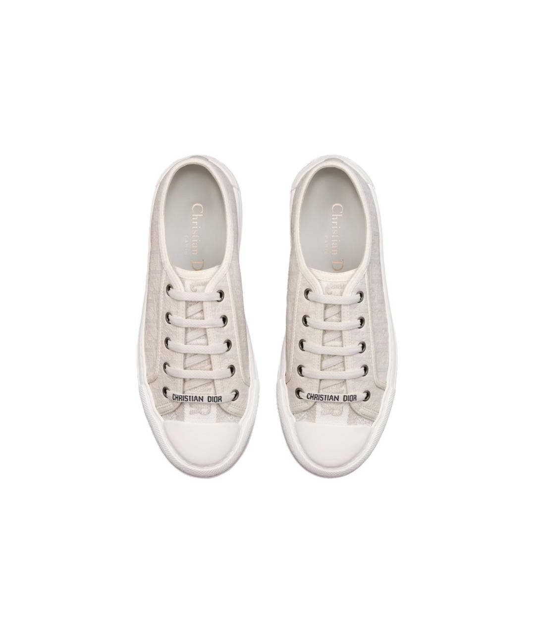 CHRISTIAN DIOR Бежевые кожаные кроссовки, фото 4