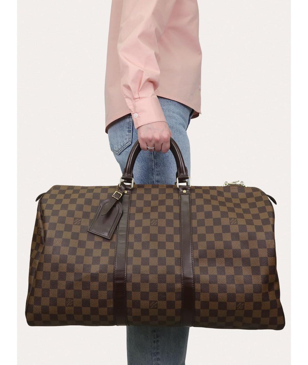 LOUIS VUITTON Коричневая дорожная/спортивная сумка, фото 2