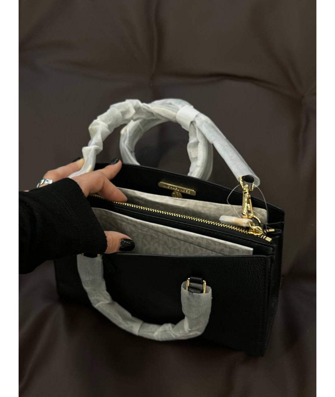 MICHAEL KORS Черная кожаная сумка тоут, фото 5