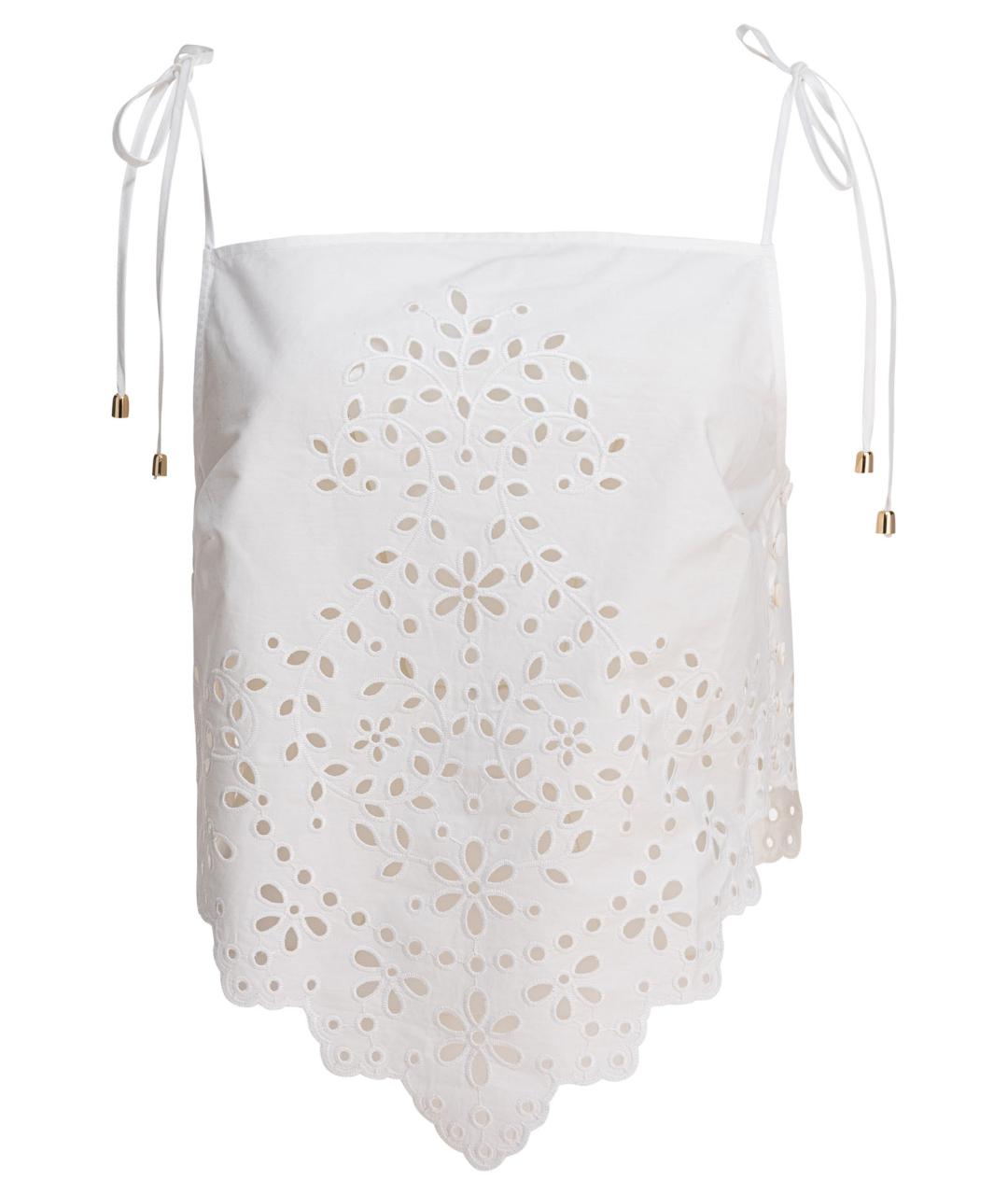 SELF-PORTRAIT Белая хлопковая блузы, фото 1