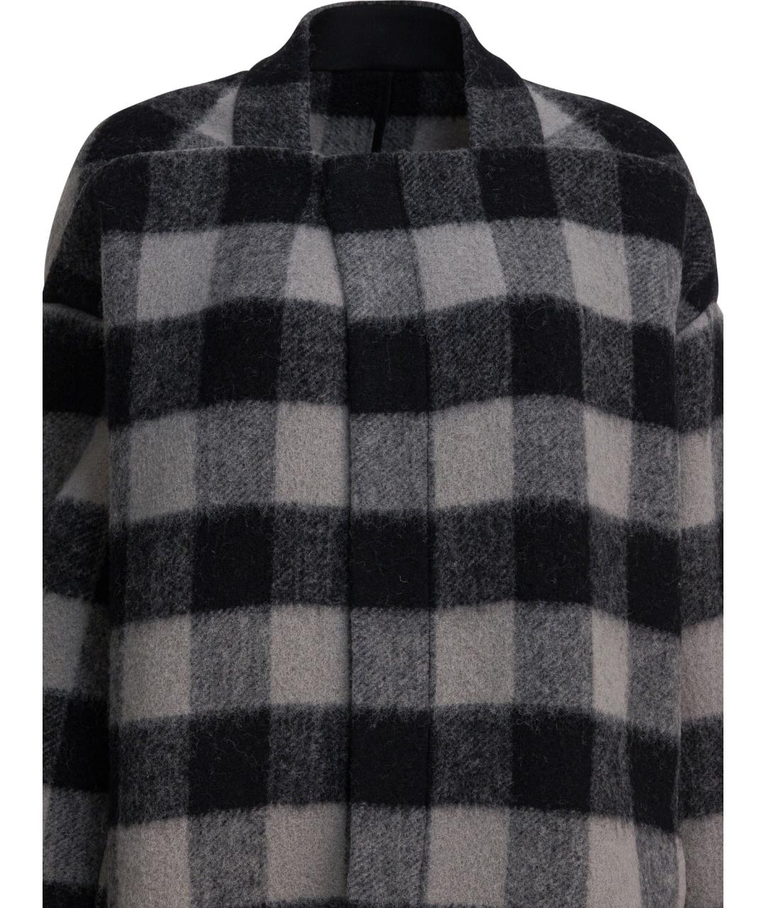 RICK OWENS Мульти шерстяное пальто, фото 3