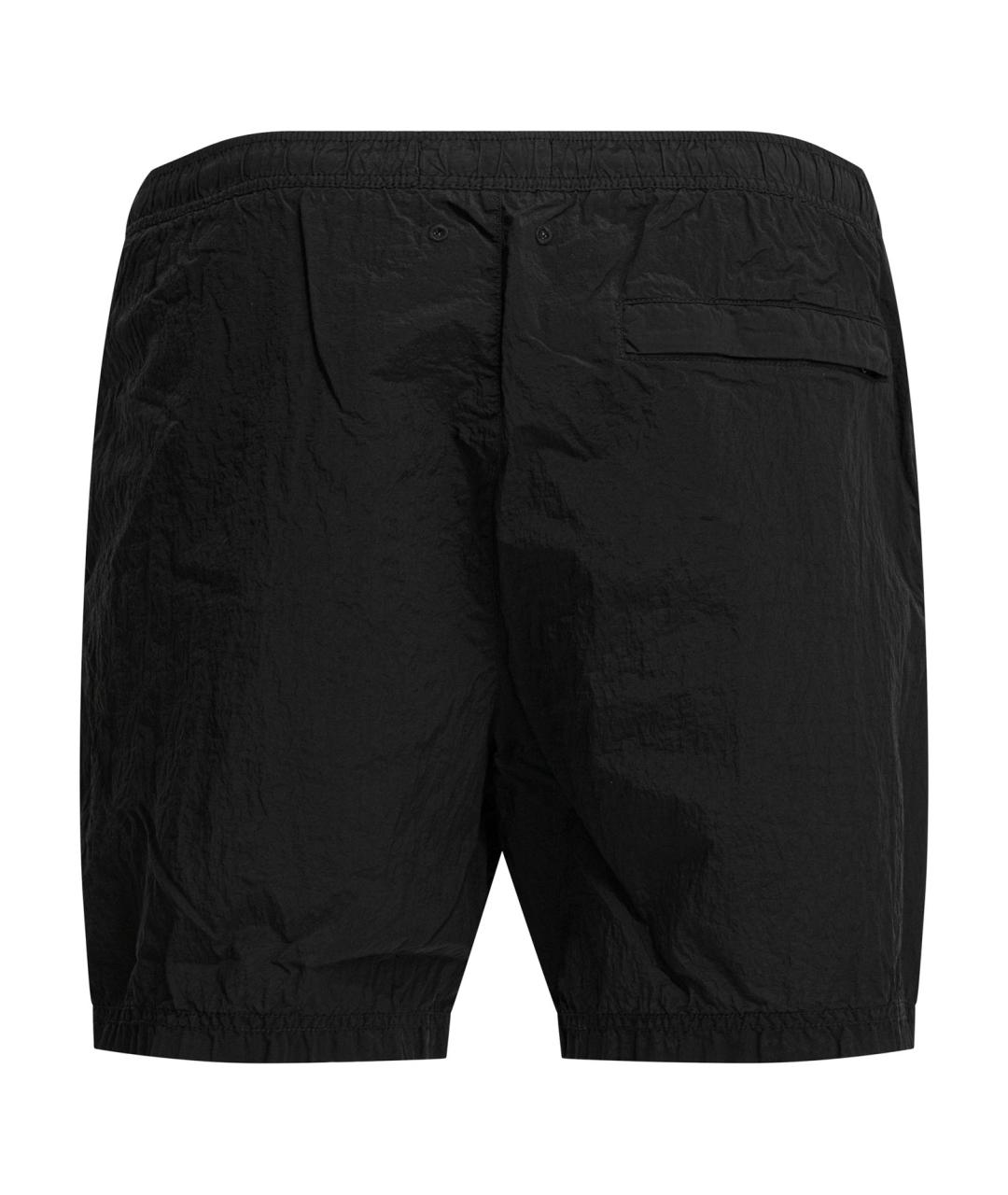 STONE ISLAND Черные полиамидовые шорты, фото 2