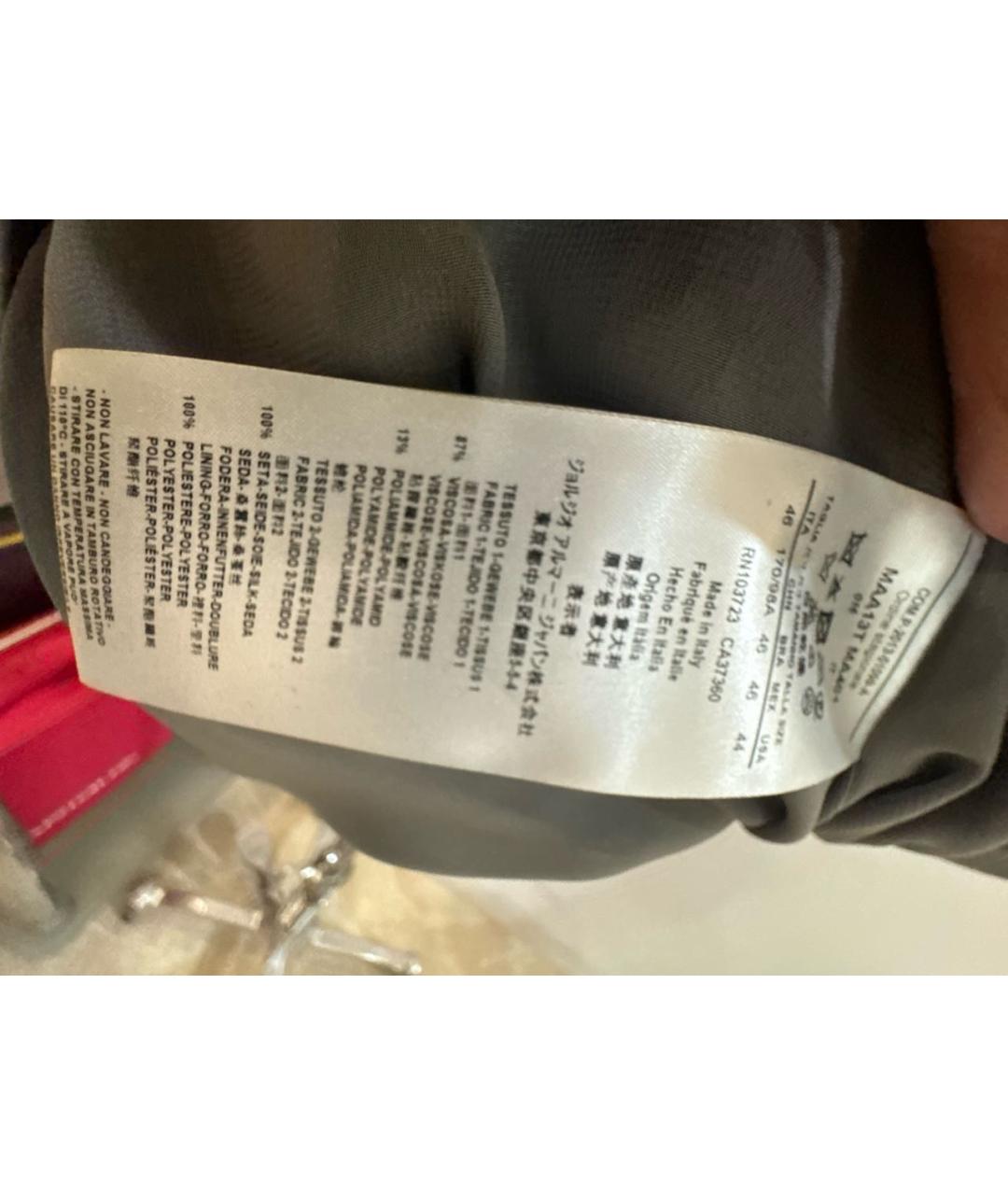 GIORGIO ARMANI Серое вискозное платье, фото 5