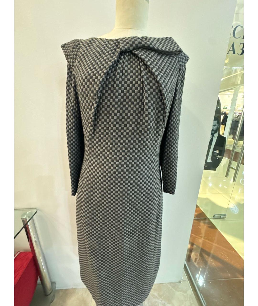 GIORGIO ARMANI Серое вискозное платье, фото 8