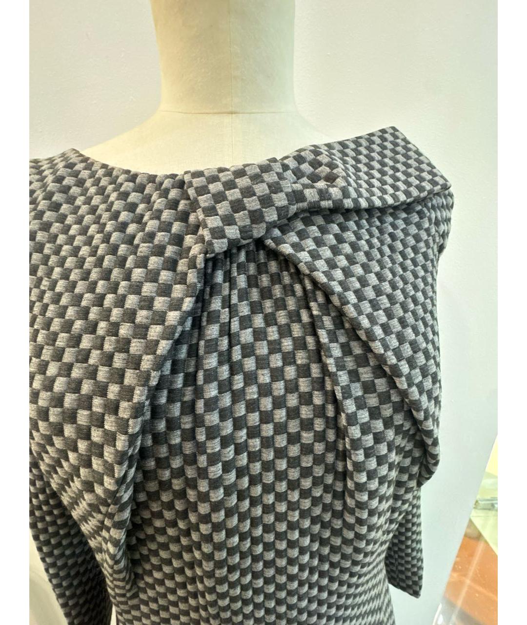 GIORGIO ARMANI Серое вискозное платье, фото 4