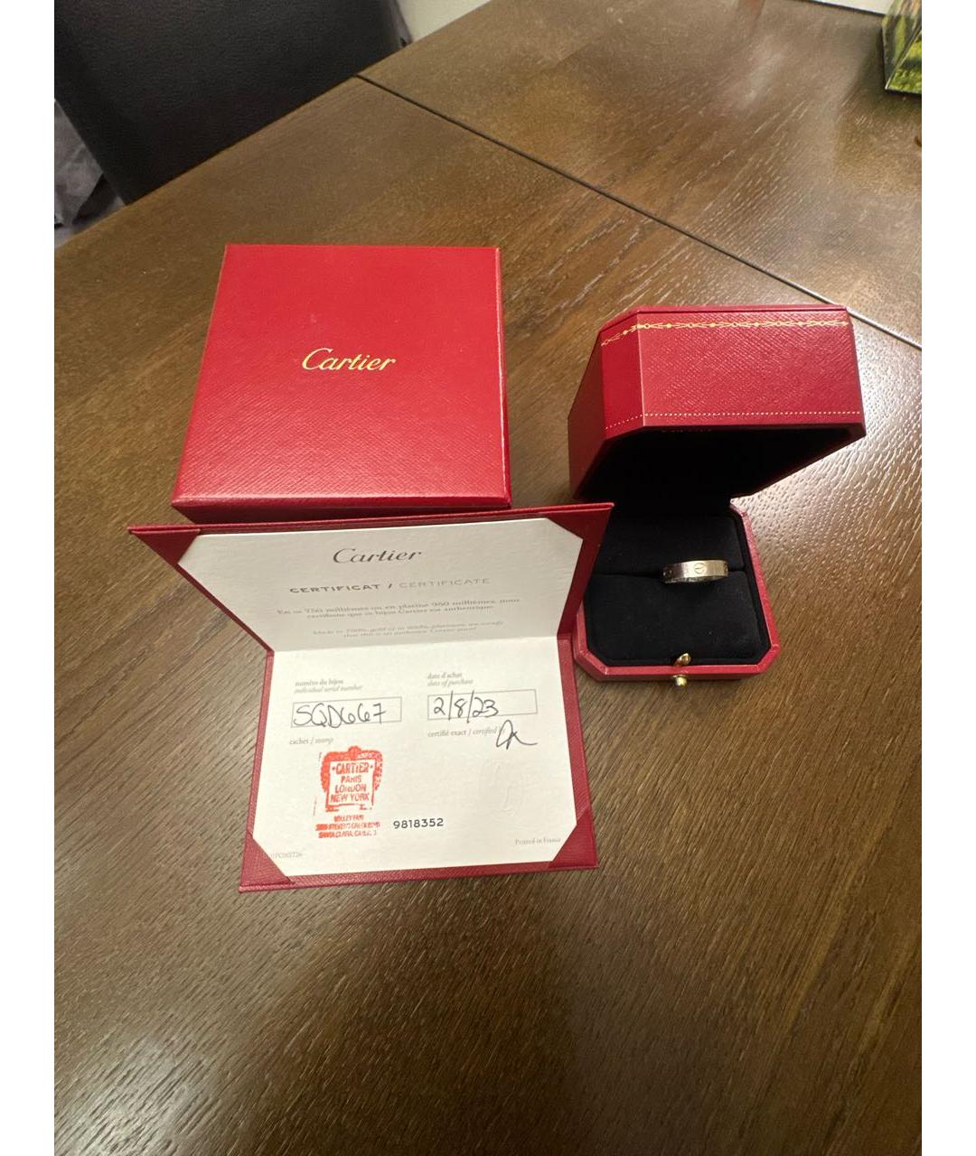 CARTIER Белое кольцо из белого золота, фото 5