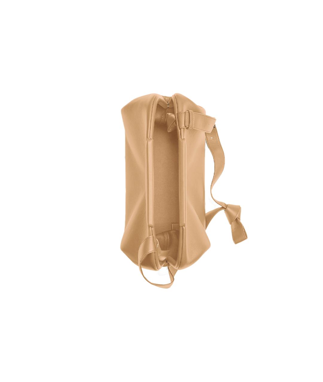 BOTTEGA VENETA Бежевая кожаная сумка с короткими ручками, фото 3