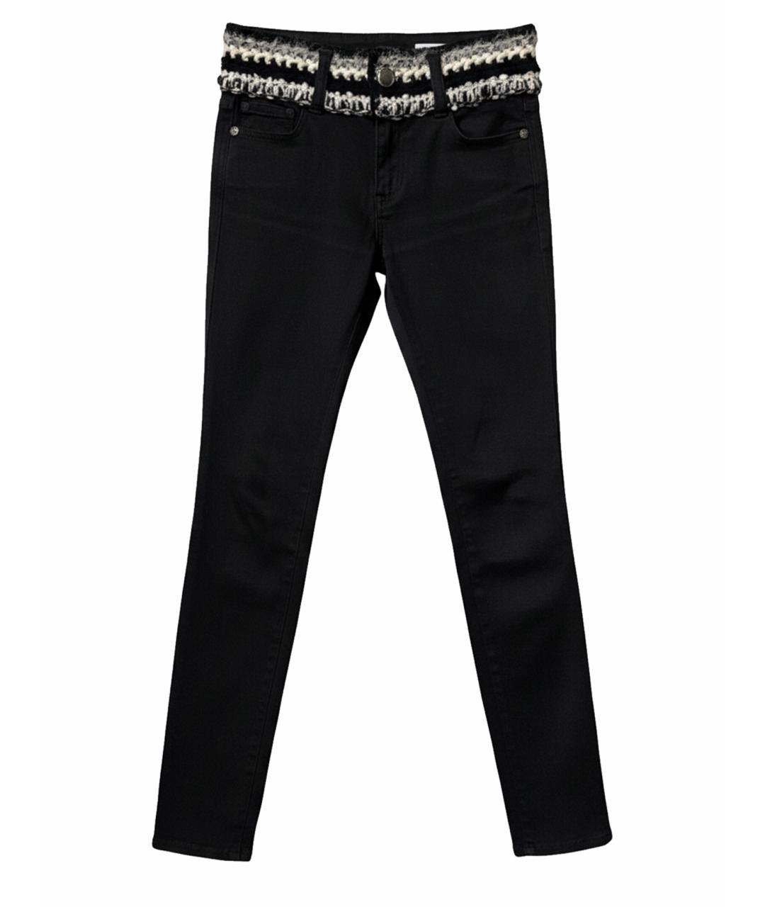 CHANEL Черные хлопковые прямые джинсы, фото 1