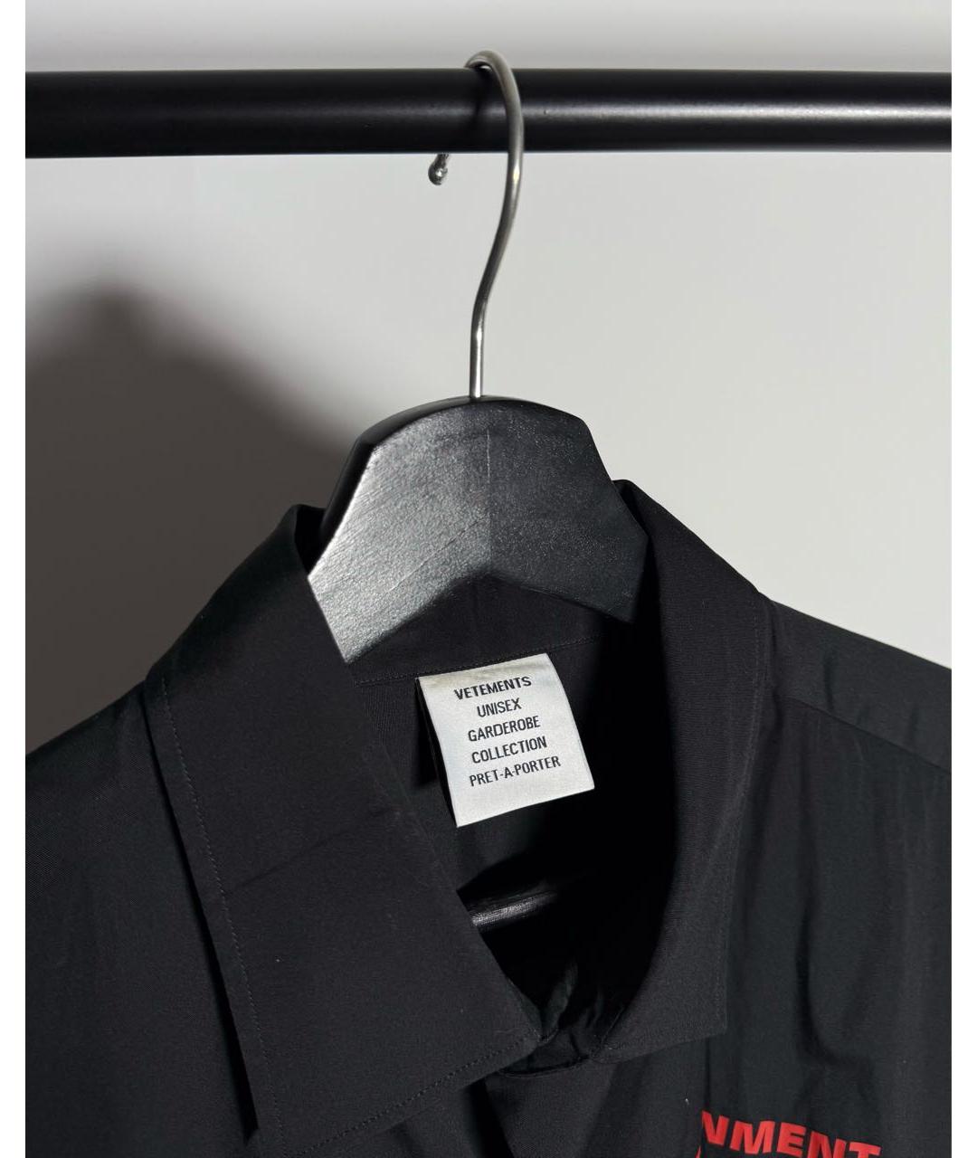 VETEMENTS Черная кэжуал рубашка, фото 5