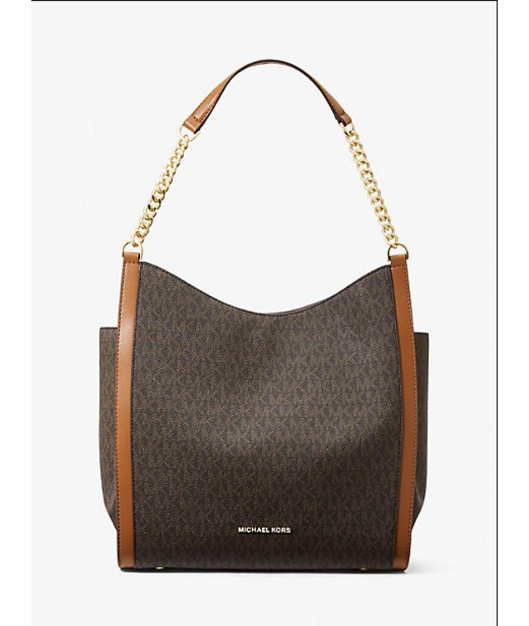 MICHAEL KORS Коричневая кожаная сумка через плечо, фото 9