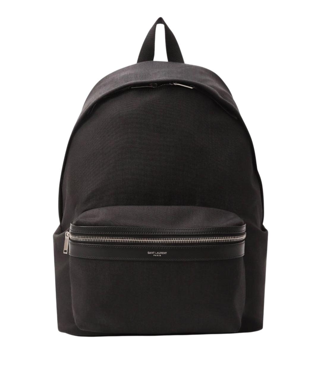 SAINT LAURENT Черный тканевый рюкзак, фото 1