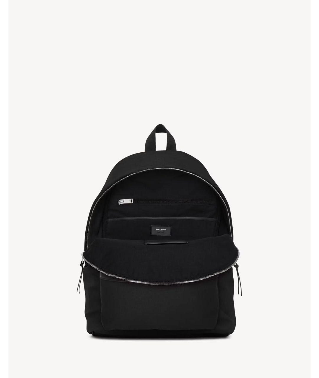 SAINT LAURENT Черный тканевый рюкзак, фото 4