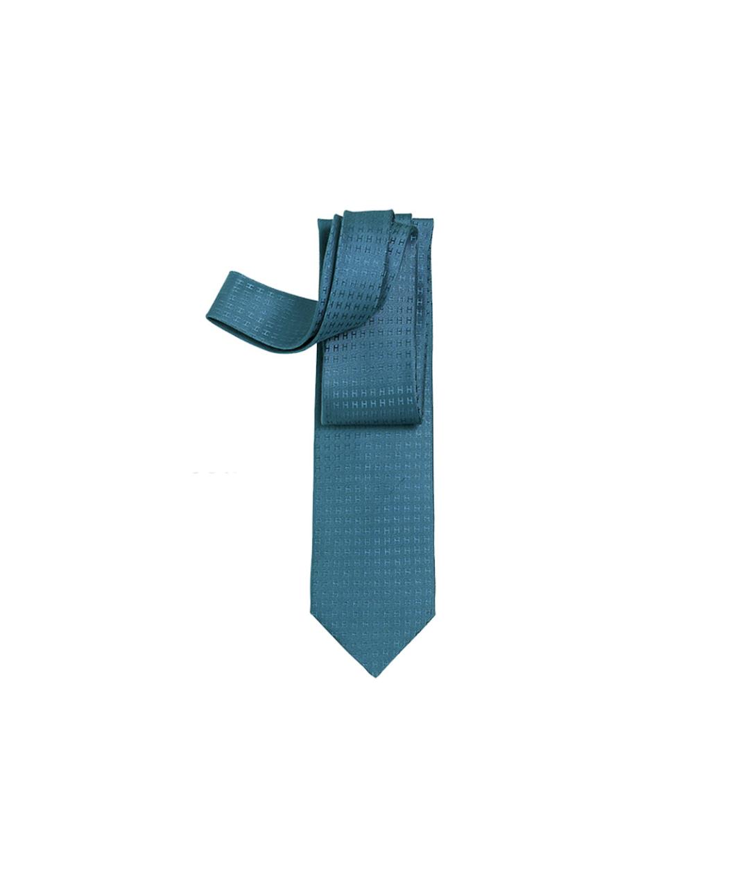 HERMES Зеленый галстук, фото 3