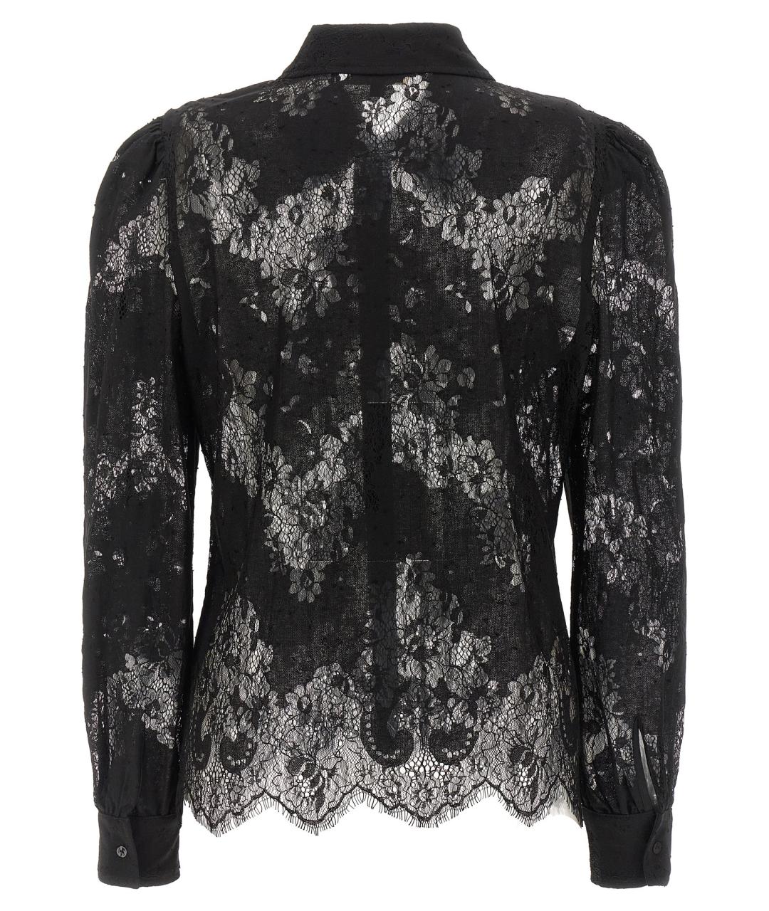 L'AGENCE Черная полиамидовая блузы, фото 2