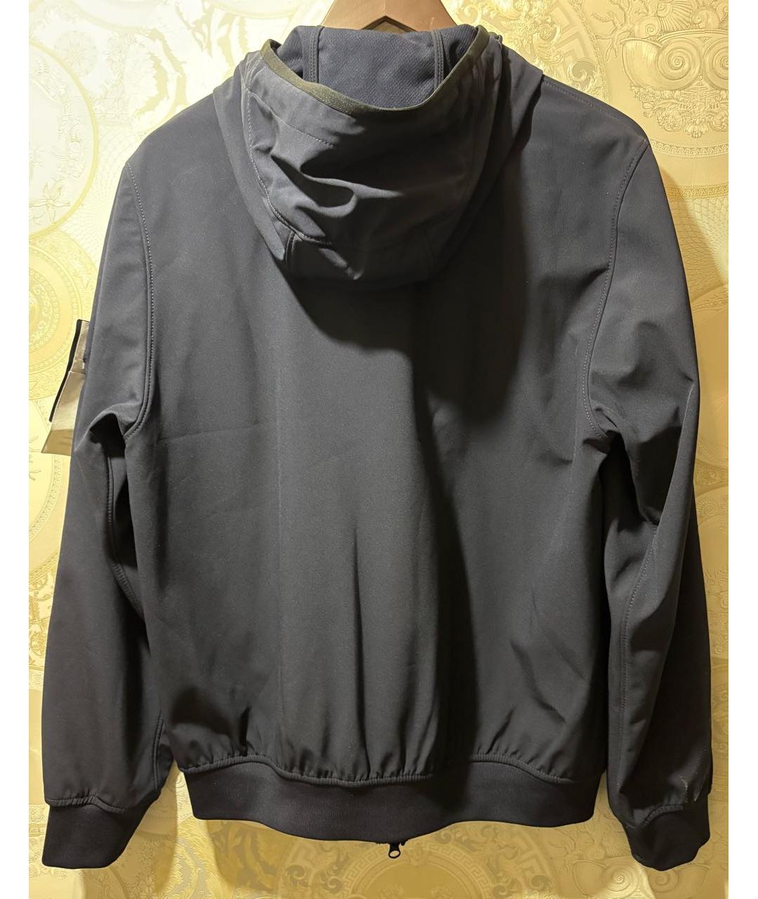 STONE ISLAND Темно-синяя полиэстеровая куртка, фото 2