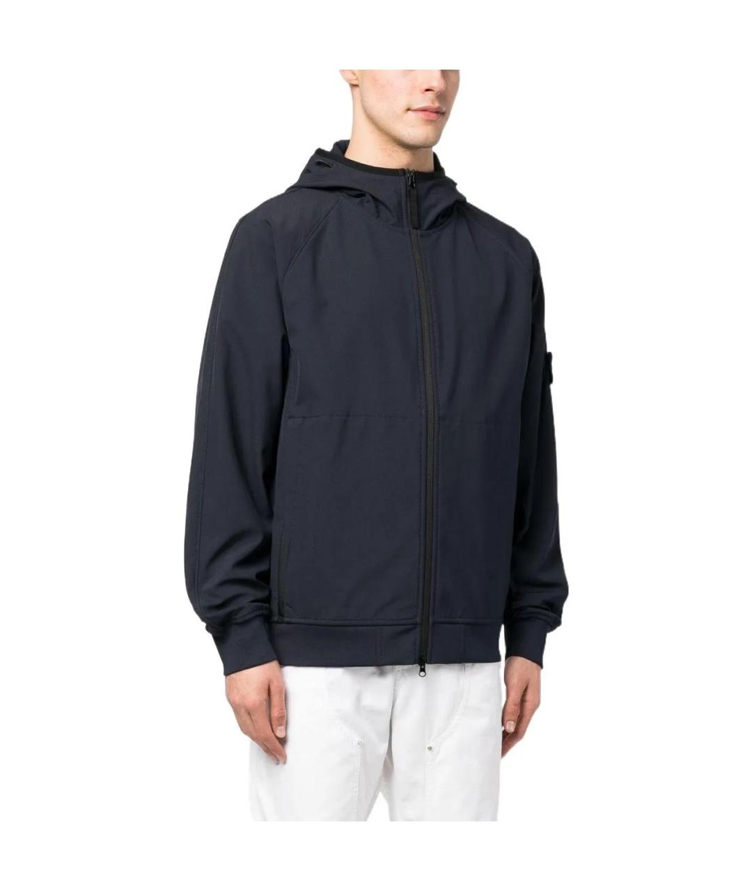 STONE ISLAND Темно-синяя полиэстеровая куртка, фото 7