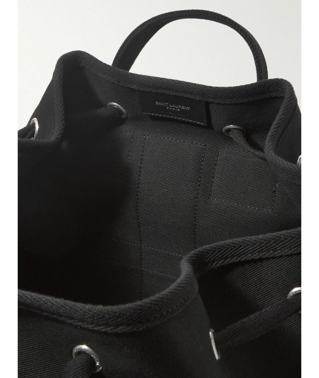 SAINT LAURENT Черный тканевый рюкзак, фото 5