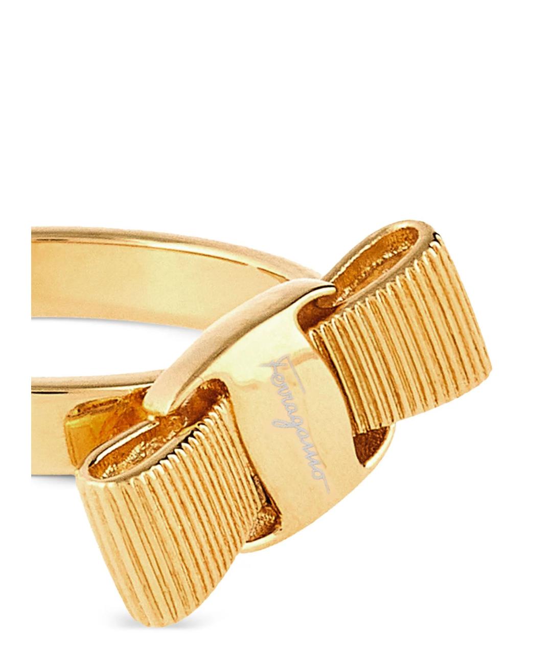 FERRAGAMO Золотое металлическое кольцо, фото 3