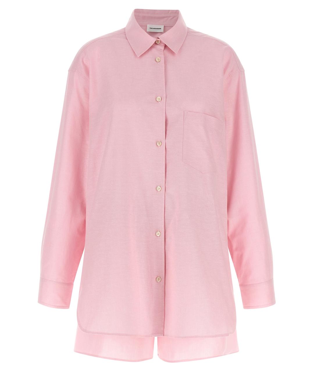 THE ANDAMANE Розовый хлопковый костюм с брюками, фото 1