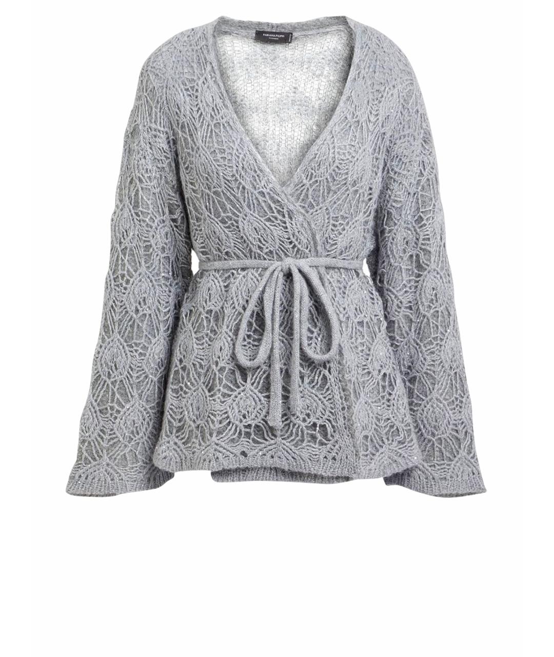FABIANA FILIPPI Серый шерстяной кардиган, фото 1