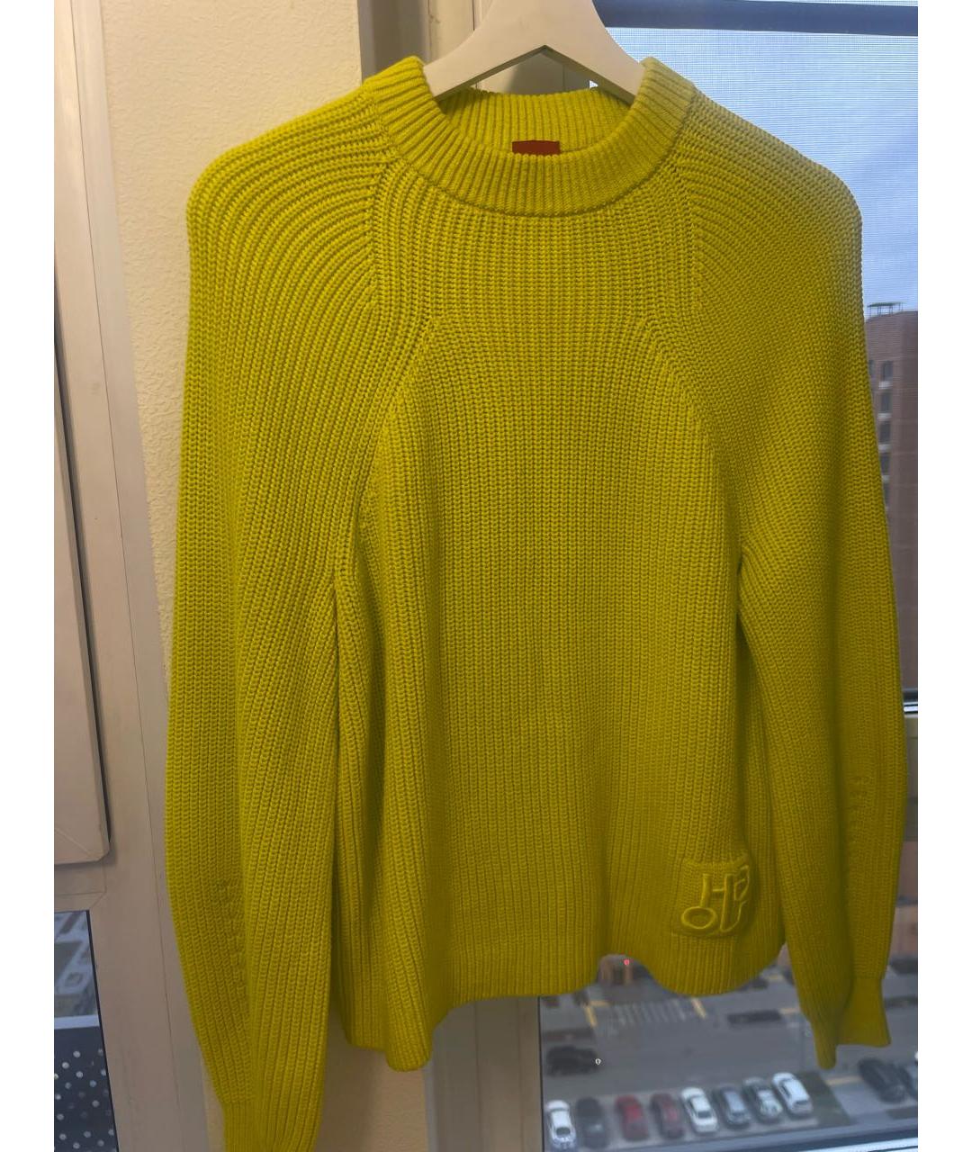 HUGO Желтый джемпер / свитер, фото 4