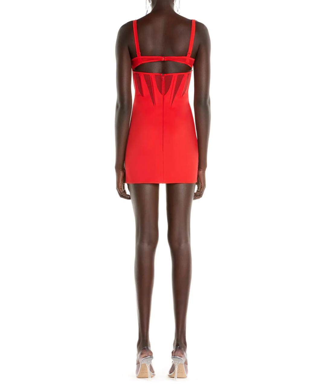MUGLER Красное полиамидовое коктейльное платье, фото 3