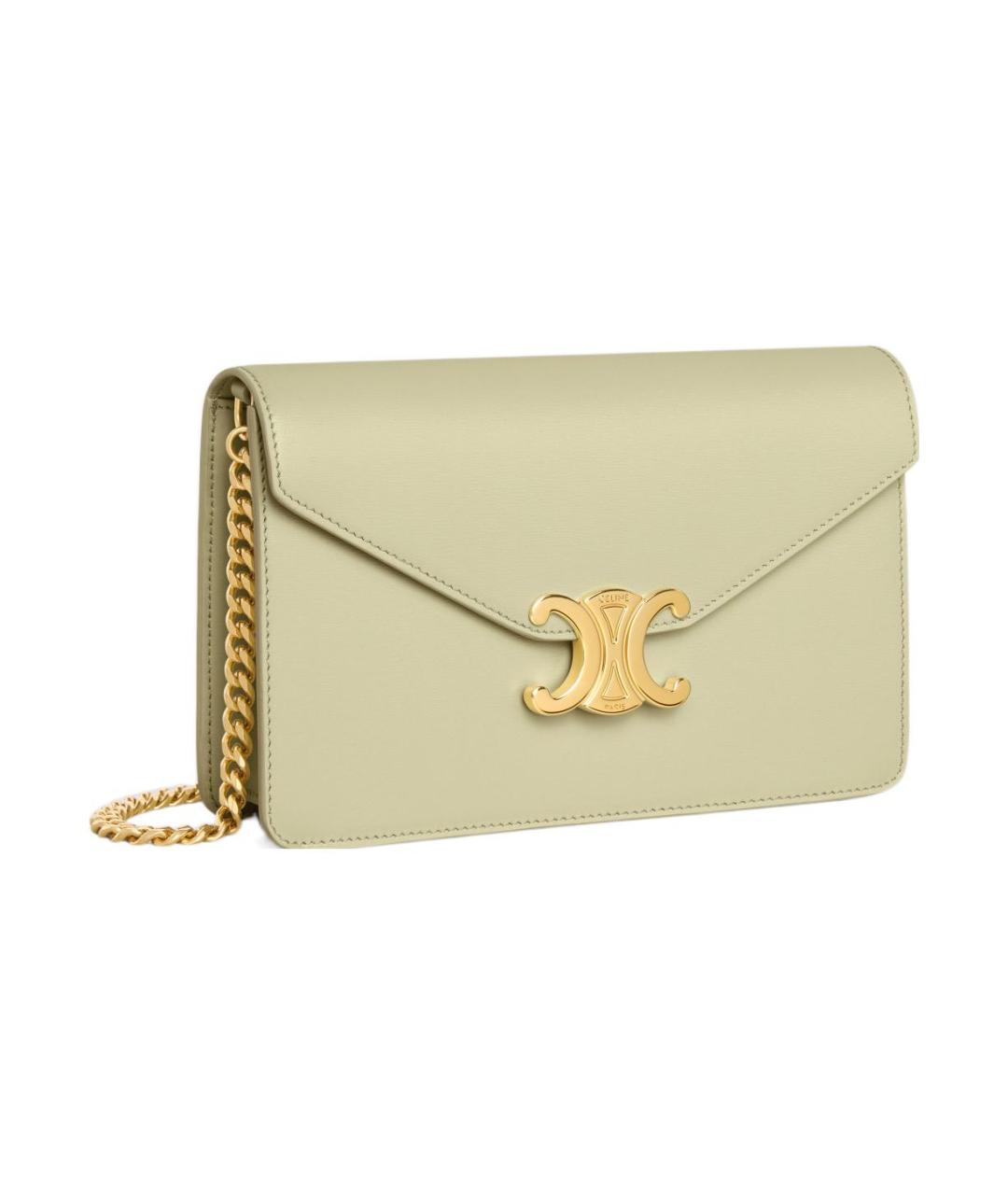 CELINE Зеленый кожаный кошелек, фото 2