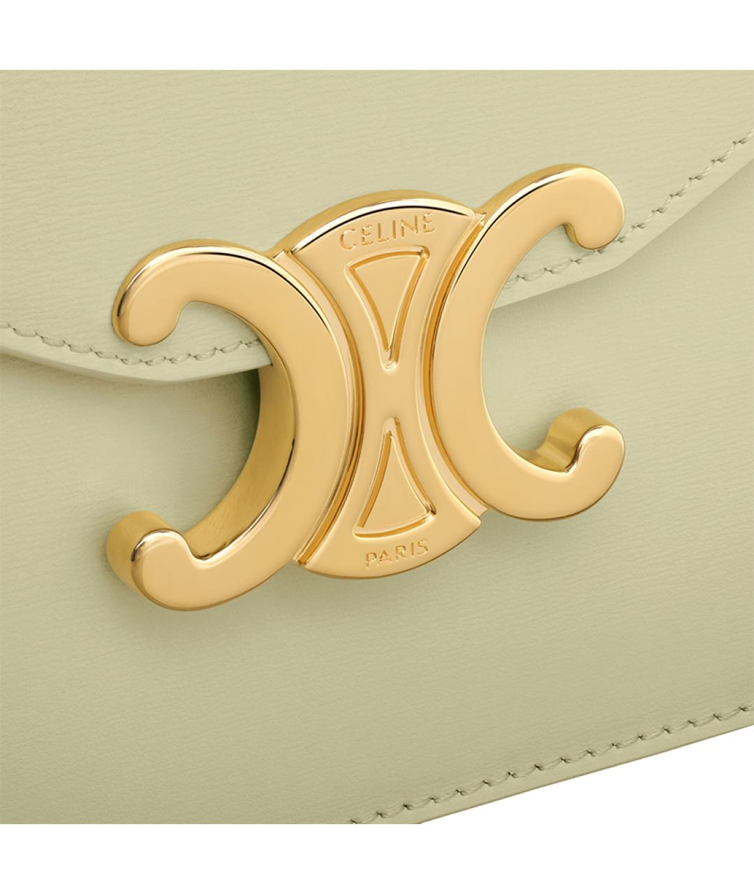 CELINE Зеленый кожаный кошелек, фото 5