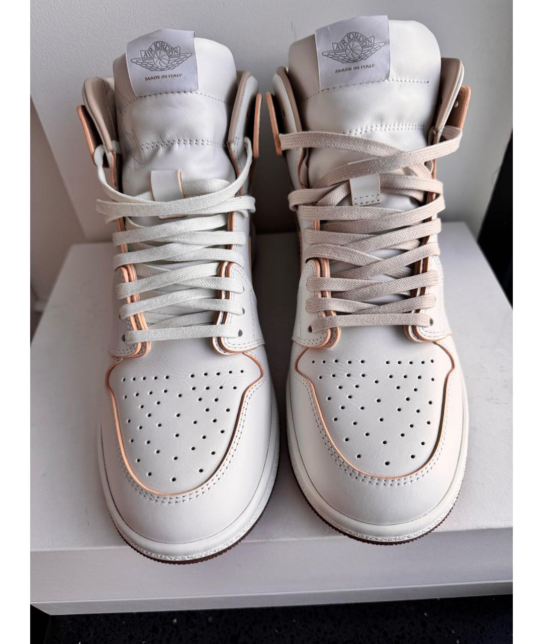 NIKE Белые кожаные высокие кроссовки / кеды, фото 4