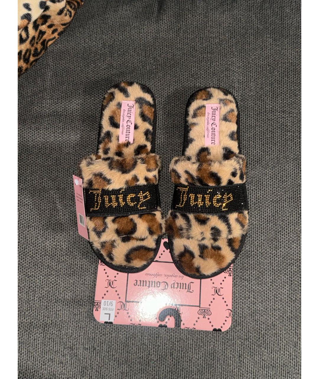 JUICY COUTURE Коричневые шлепанцы, фото 3