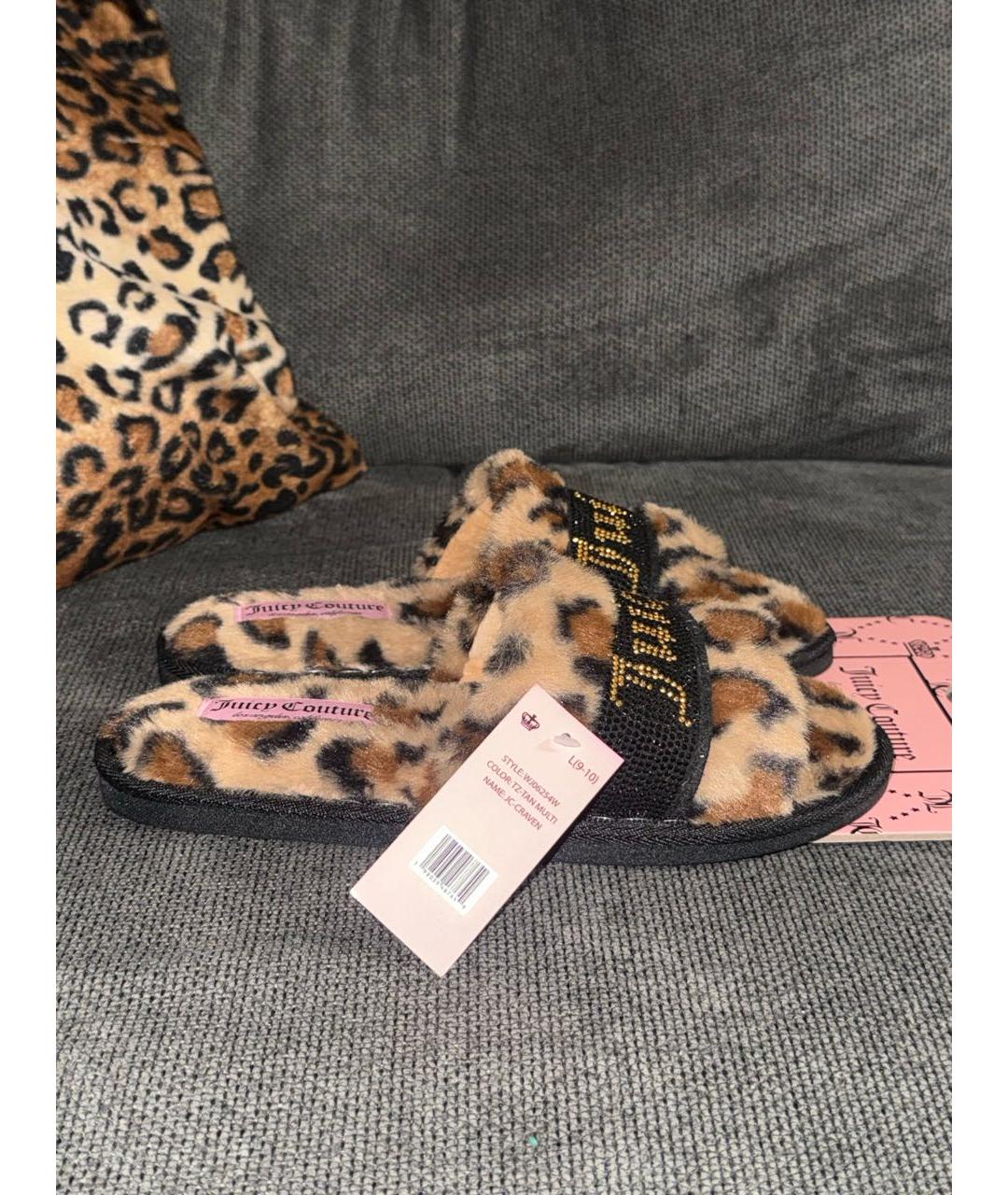 JUICY COUTURE Коричневые шлепанцы, фото 5