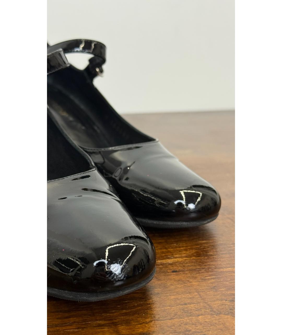 SAINT LAURENT Черные туфли из лакированной кожи, фото 6