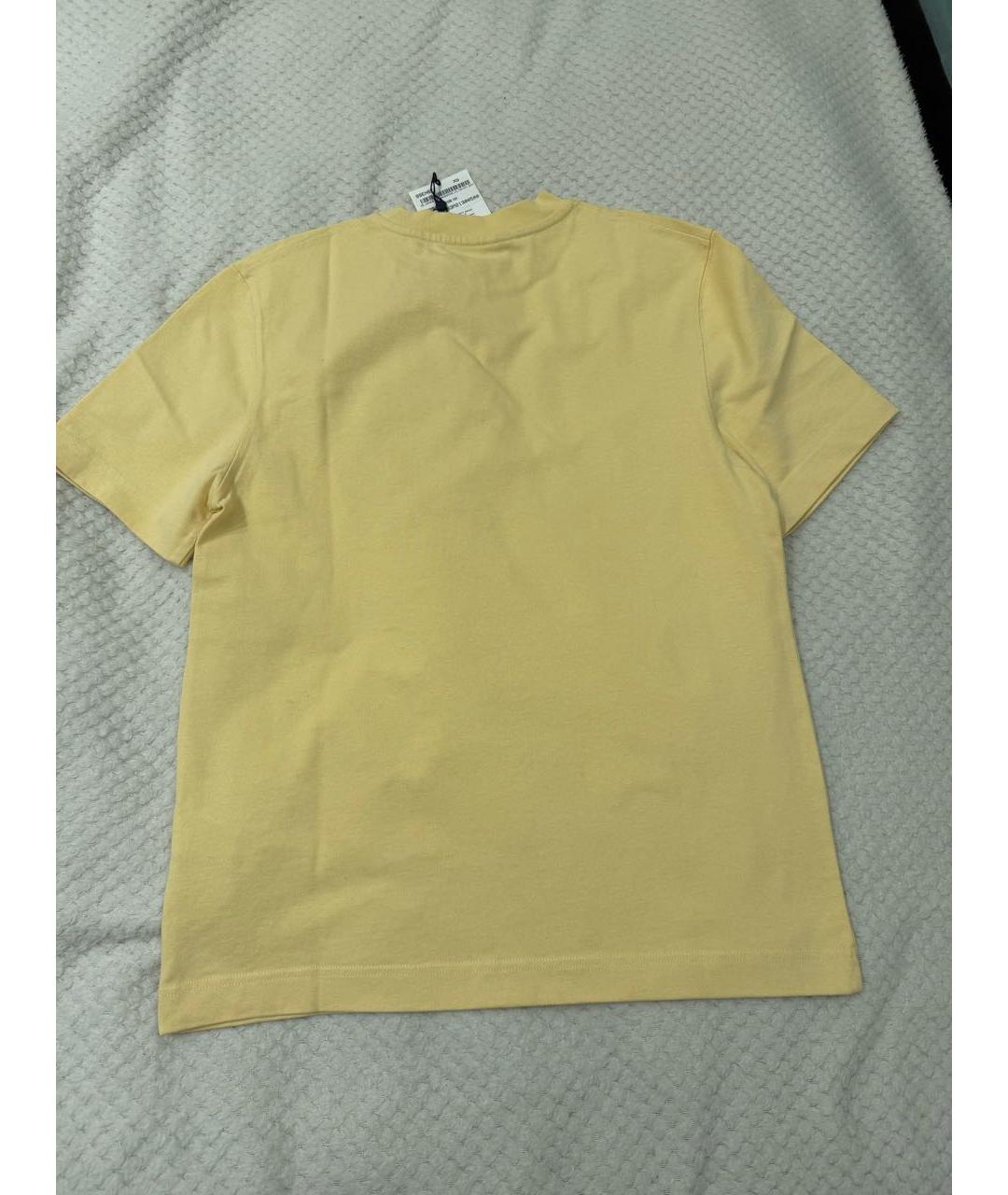 JACQUEMUS Желтая хлопковая футболка, фото 5