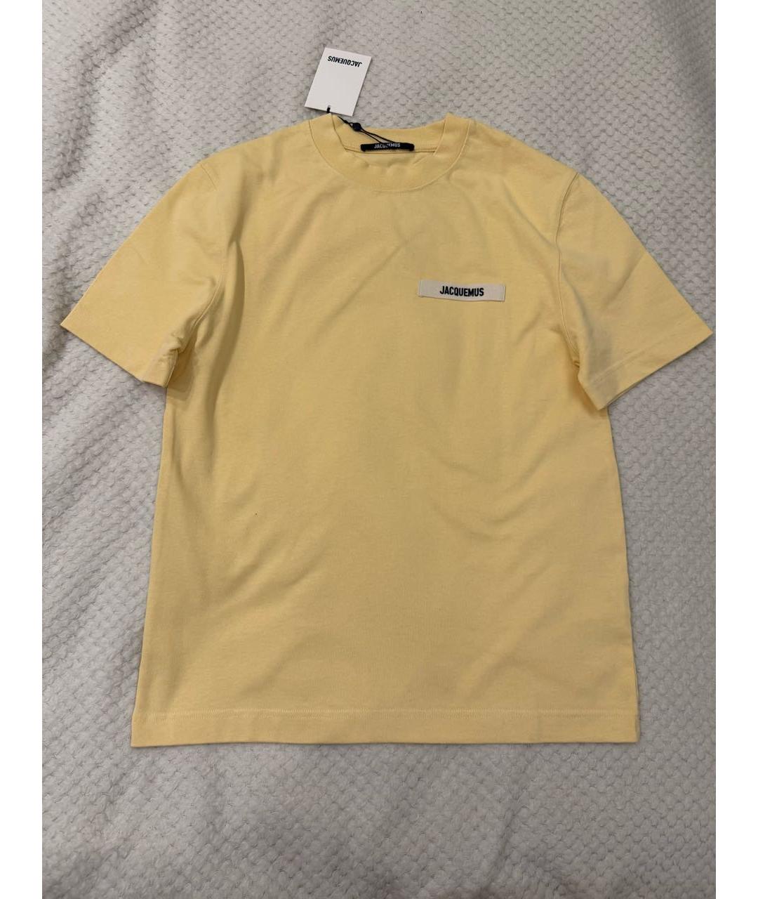 JACQUEMUS Желтая хлопковая футболка, фото 2