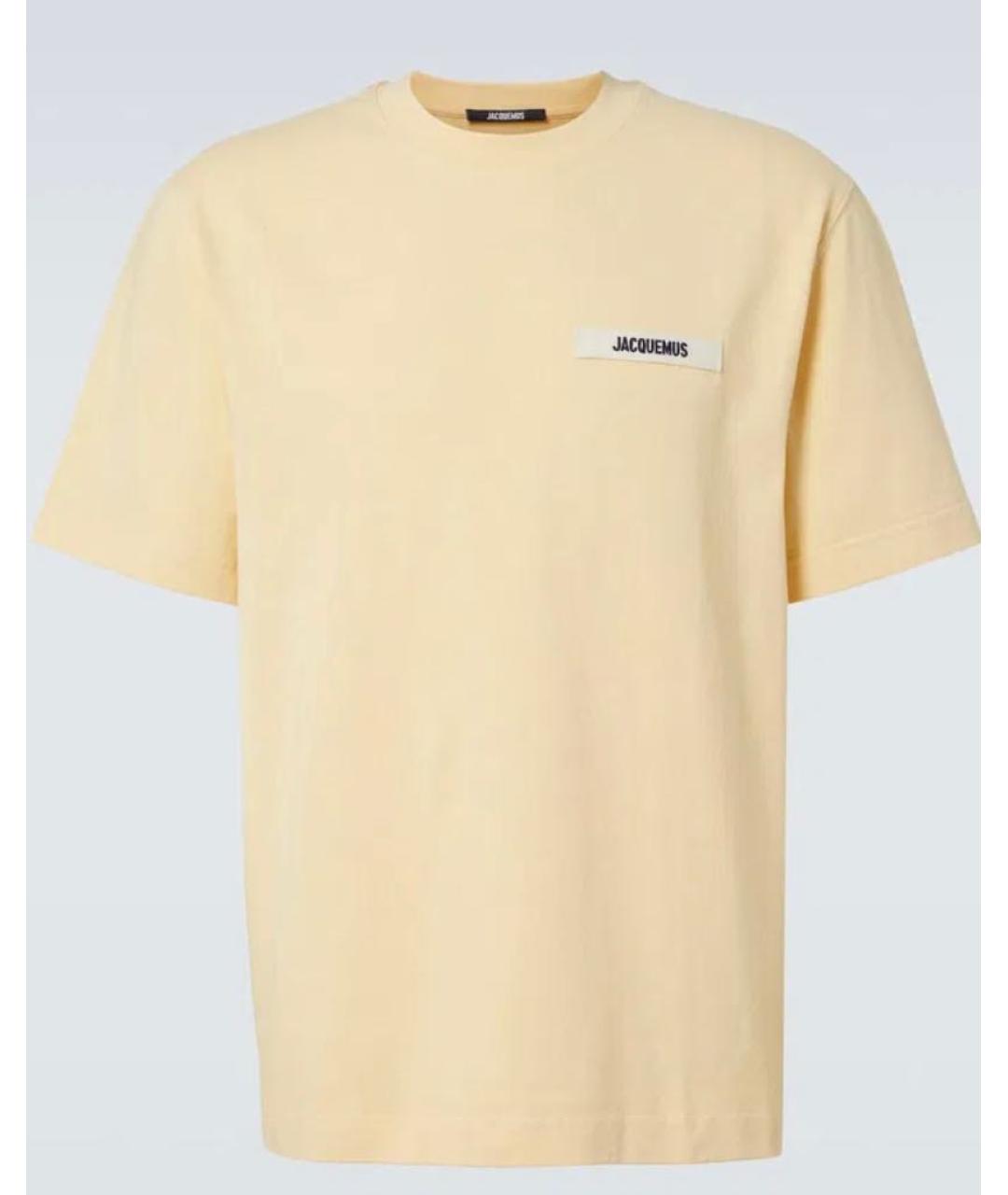 JACQUEMUS Желтая хлопковая футболка, фото 9
